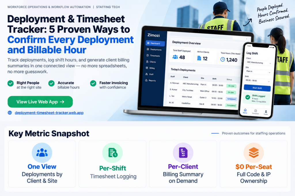 Deployment & Timesheet Tracker