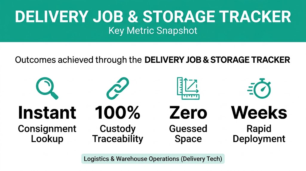 Delivery Job and Storage Tracker