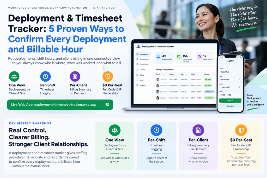 Deployment & Timesheet Tracker