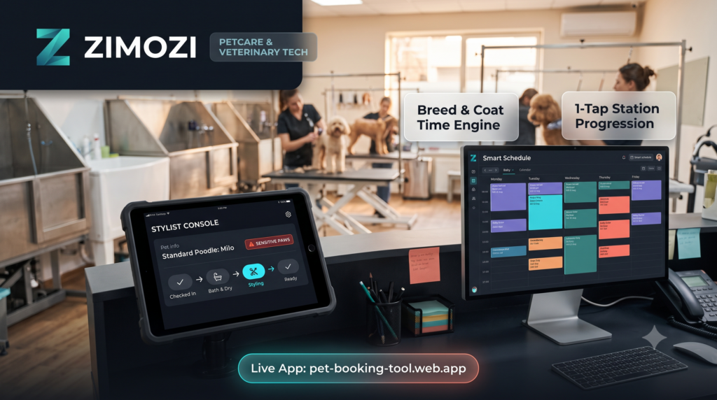 custom pet grooming booking software